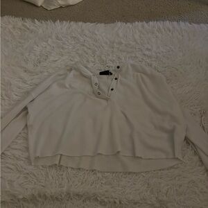 Urban Outfitters Cream Long Sleeve Top